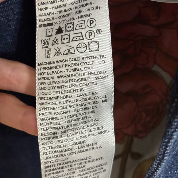 GANNI x Levi’s Double-Breasted Oversized Denim Jacket - Size S - Picture 10 of 11